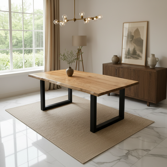 Oaklyn Natural Edge Red Oak Table