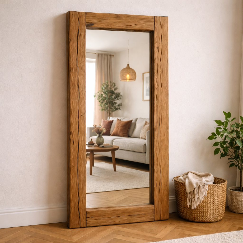Rustic Oak Framed Mirror