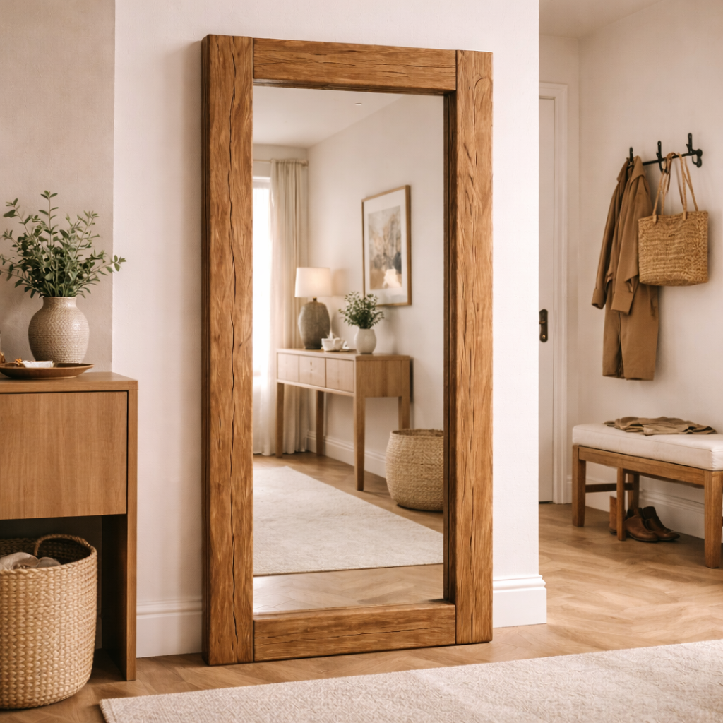 Rustic Oak Framed Mirror