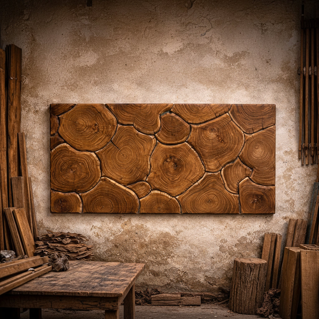 Forest Rings - Solid Wood End Grain Wall Art Panel