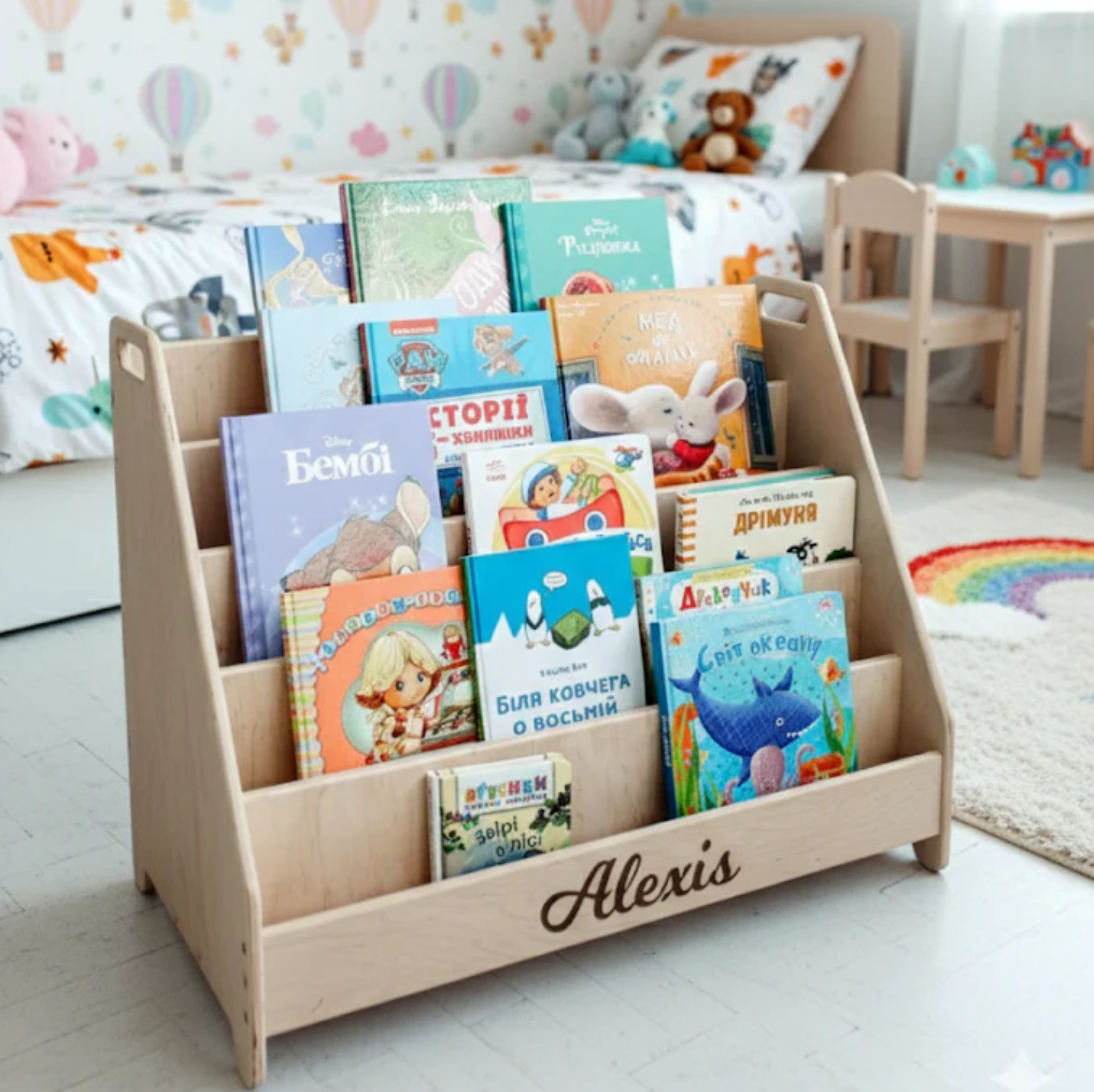 Personalised Montessori Kids Bookshelf