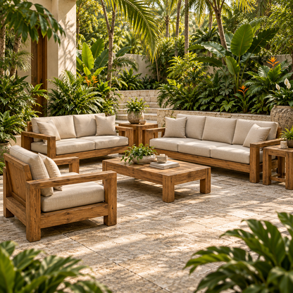 Solvane Reclaimed Teak Outdoor Lounge Collection