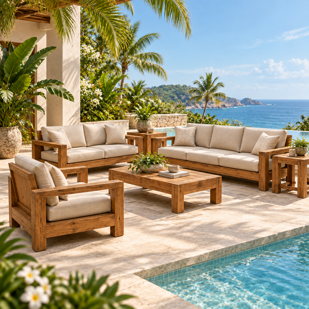 Solvane Reclaimed Teak Outdoor Lounge Collection