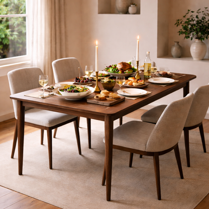 Slim Leg Teak Wood Table