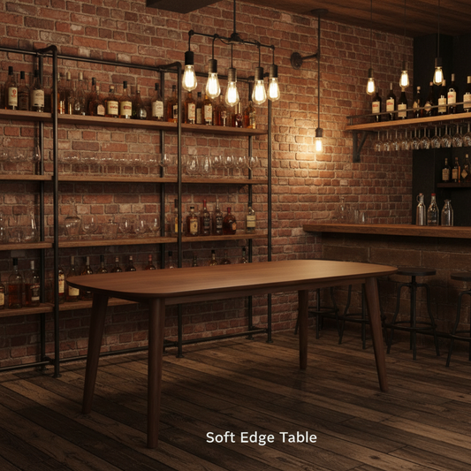 Soft Edge Teak Wood Table