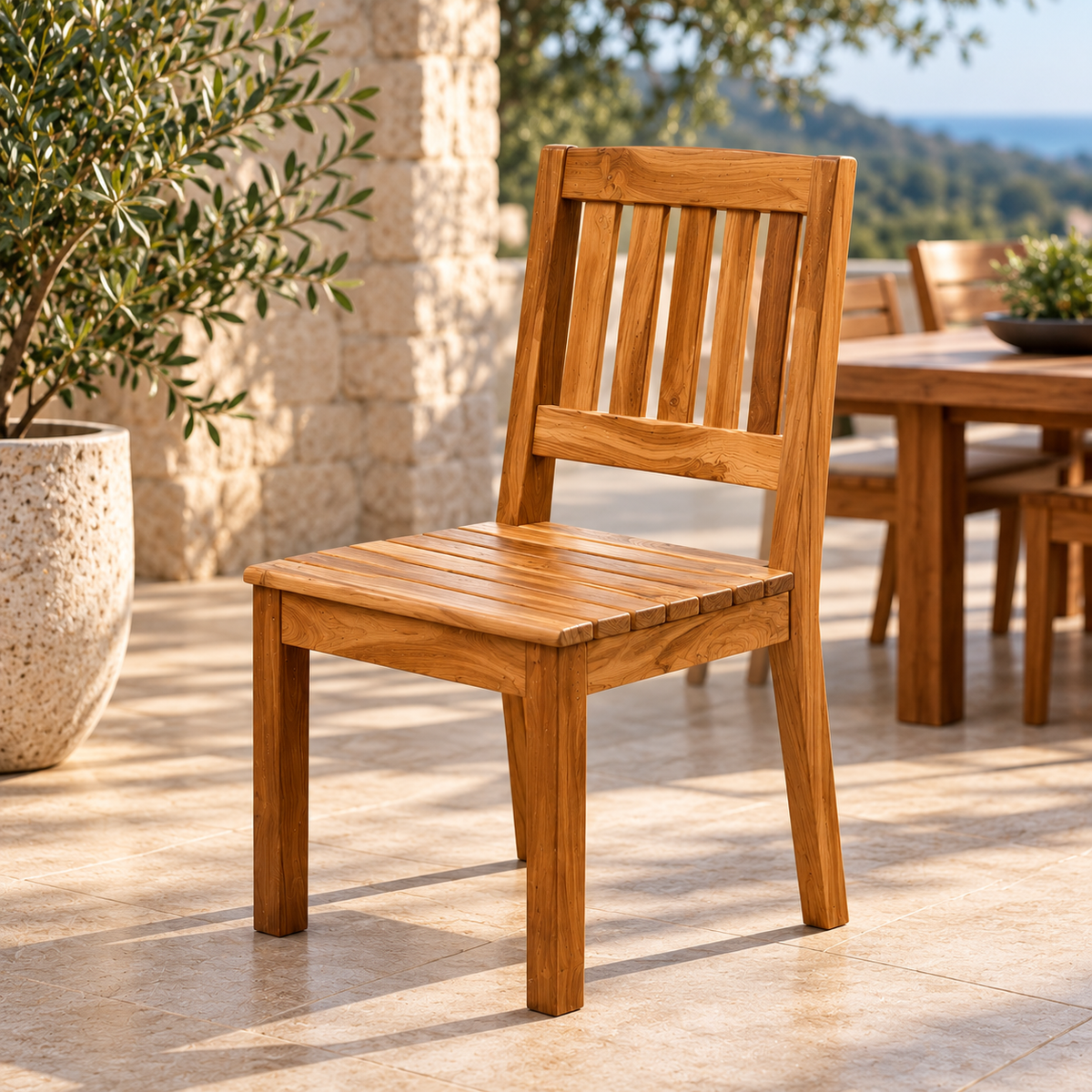 Solara Classic Solid Teak Outdoor Dining Chair