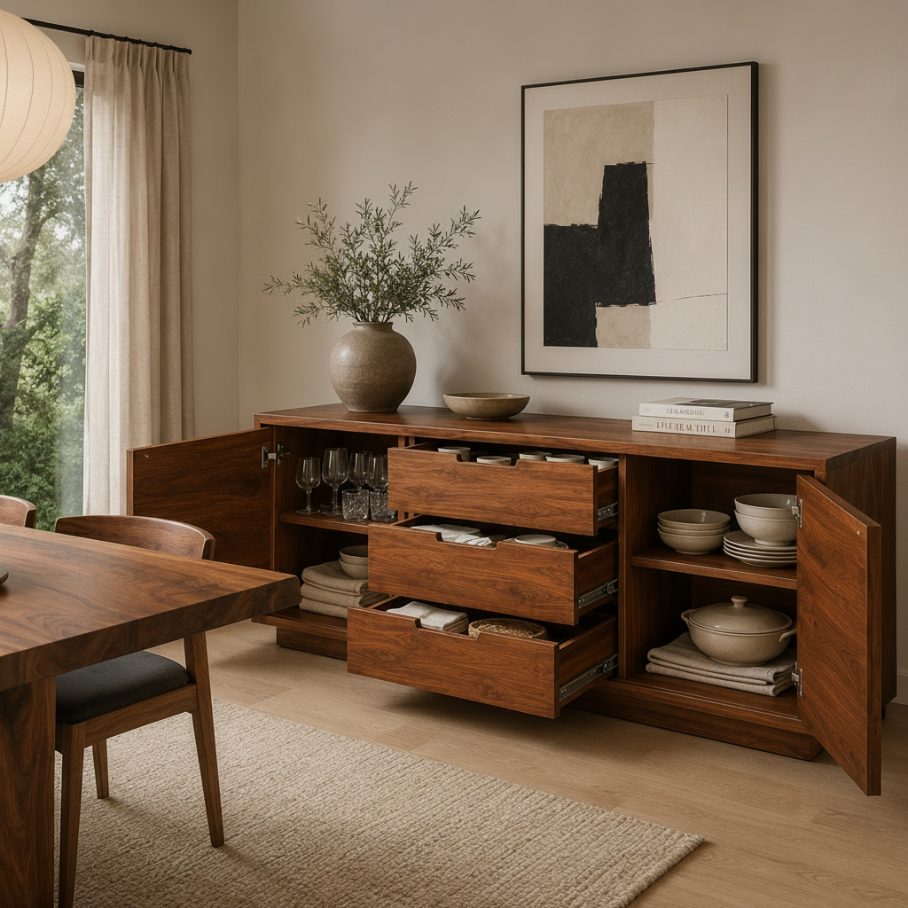 The Aranya Teak Sideboard