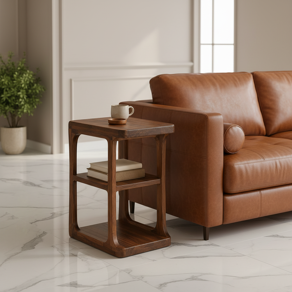 ArcNest Teak Side Table