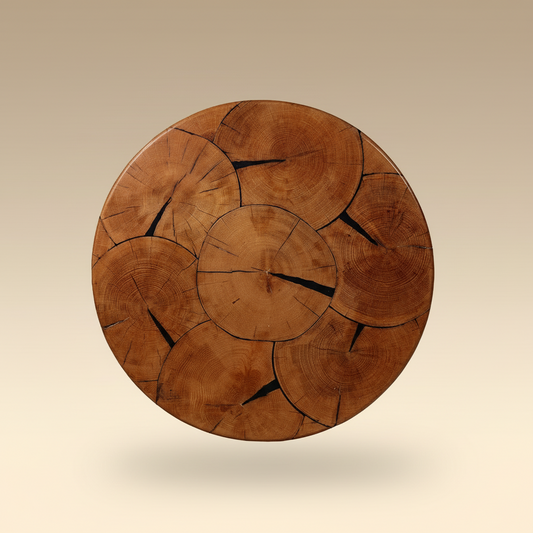 The Circles Of Resonance Red Oak Coffee Table