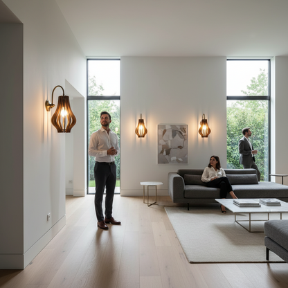 Lantern Arc Wall Light