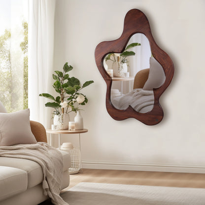 Timber Twist Teakwood Mirror