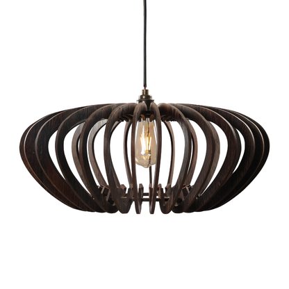 Symmetric Curves Wooden Pendant Lamp