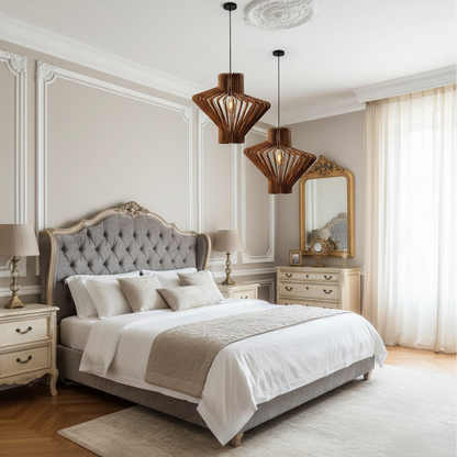 Vintage Barrel Wooden Pendant Lamp