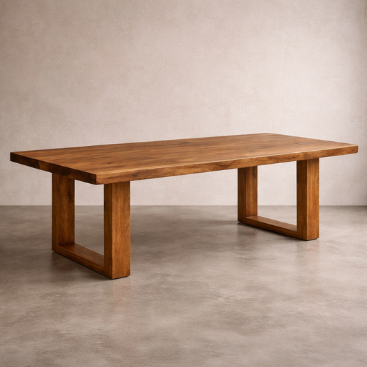 Arboreal Slab American/European Oak Wood Dining Table
