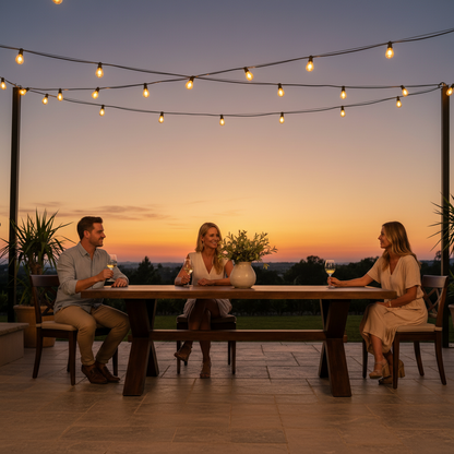 Cross-Trestle Solid Teak Wood Dining Table