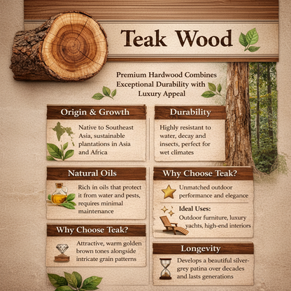 Frame Teak Wood Table