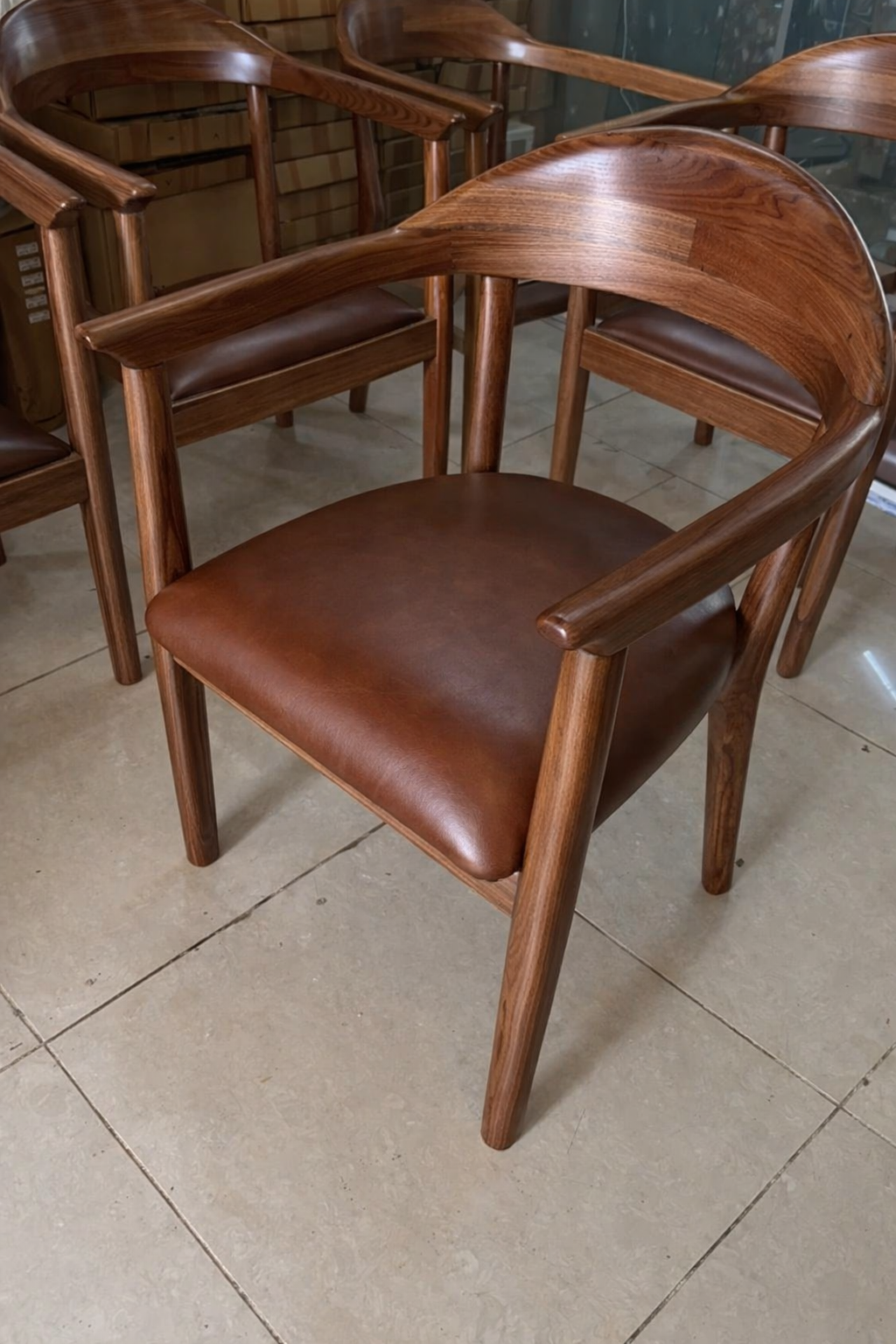 Nova Curved Back American Oak Dining Chair