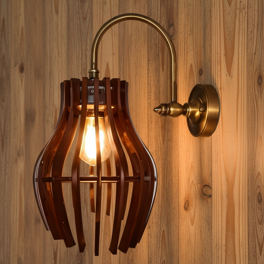 Burnt Amber Wall Light