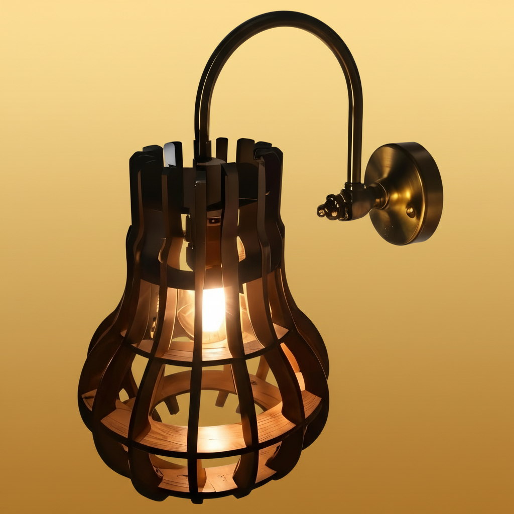 Glowing Cage Wall Light