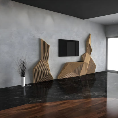 Sculpted Frame Parametric TV Wall Art