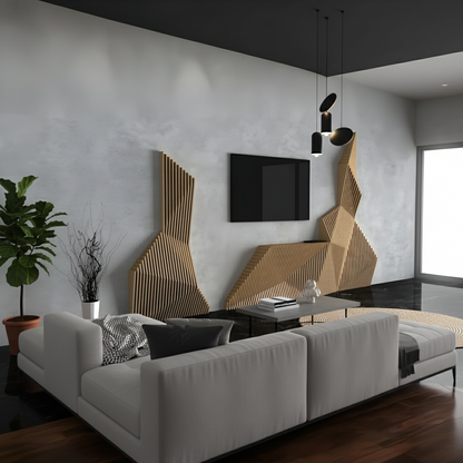 Sculpted Frame Parametric TV Wall Art