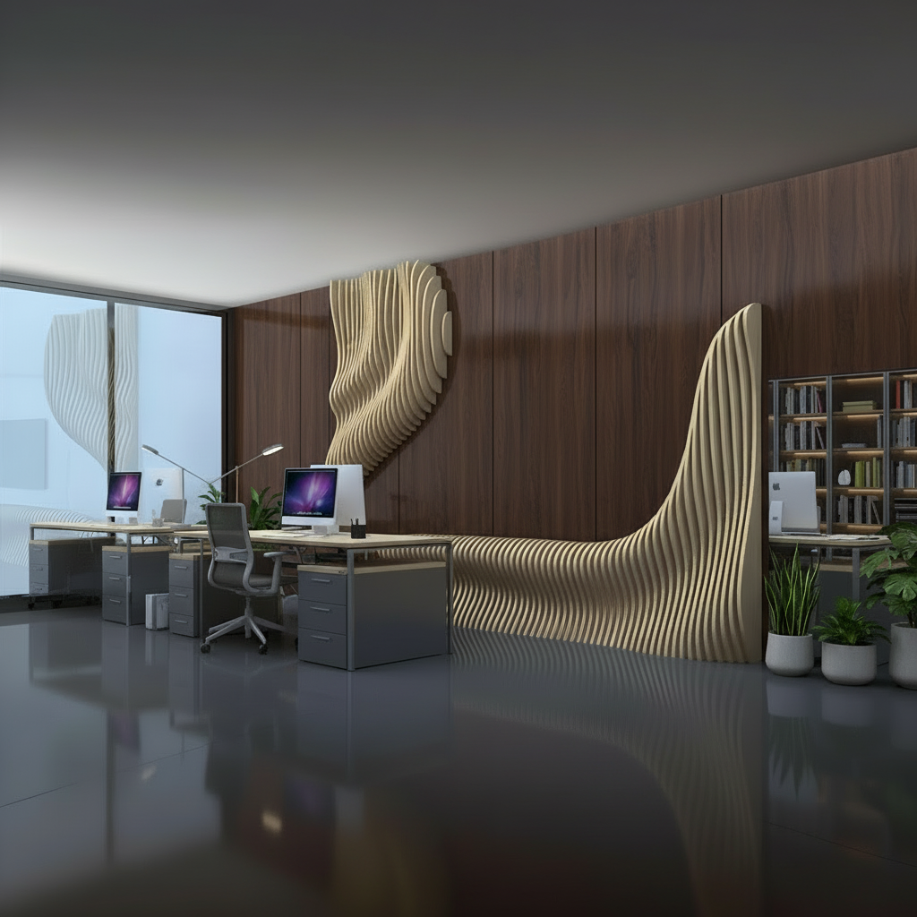 Sahara Flow Parametric TV Wall Art