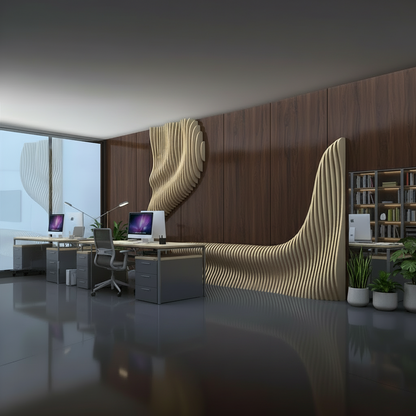 Sahara Flow Parametric TV Wall Art