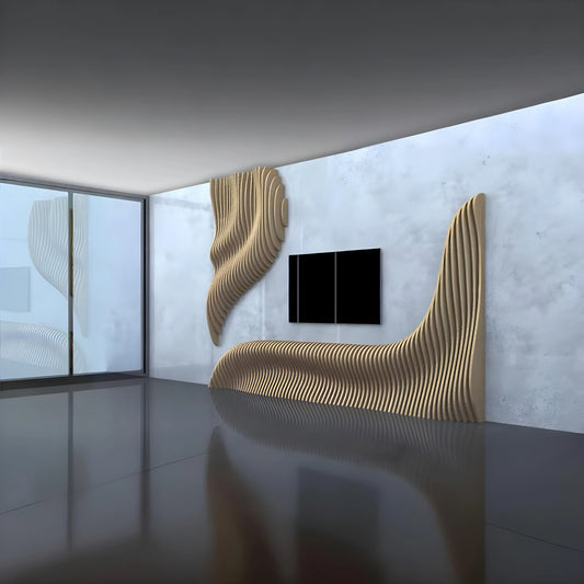 Sahara Flow Parametric TV Wall Art