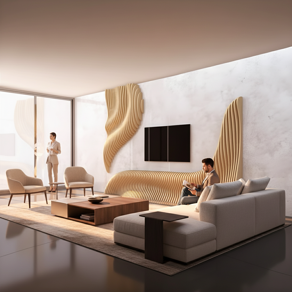 Sahara Flow Parametric TV Wall Art